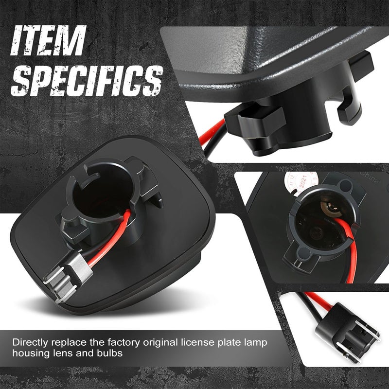 NUVISION LIGHTING Pair of LED License Plate Lights Compatible with 88-00 Chevy GMC C/K 1500 2500 3500 Suburban, GM2870106 GM2870105, NVL-LPL-032 - Image 5